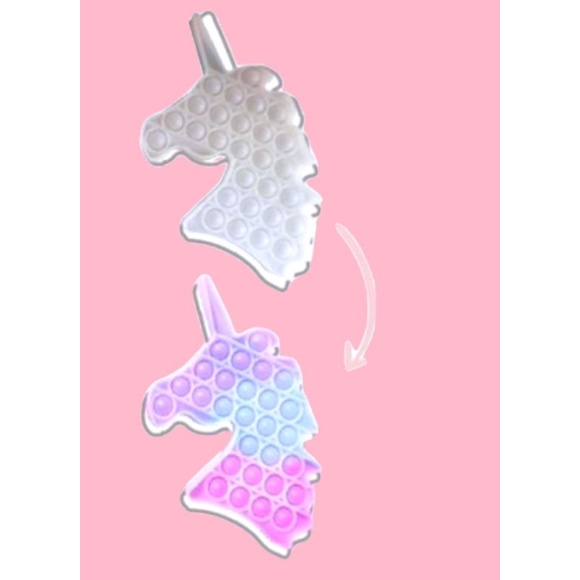ready Banjarmasin fidget Pop It warna biasa/Pelangi its Mainan anak penghilang stres-Kuda poni bsa brubah