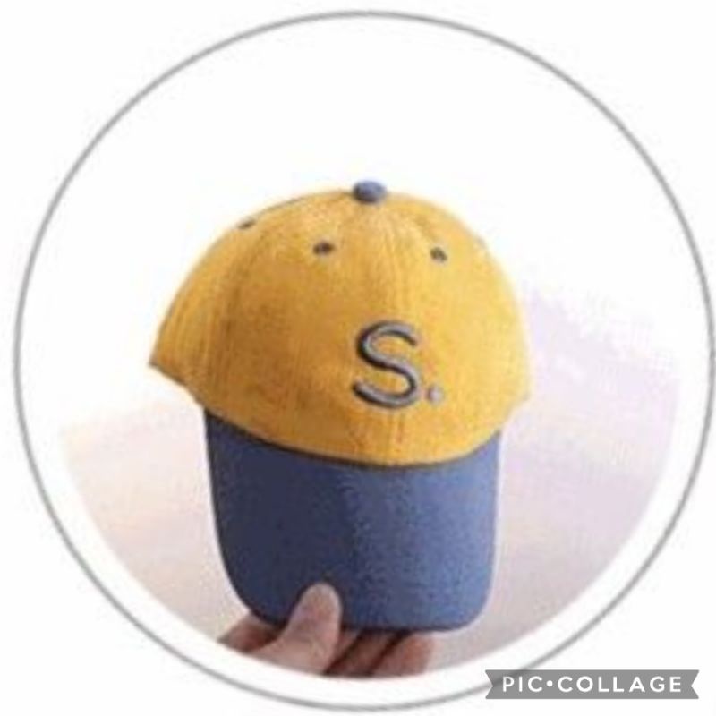 TOPI BASEBALL IMPORT ANAK BAYI MOTIF HURUF INISIAL A B C M N P S U-S