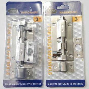 Grendel Stainless steel 3&quot; (Inch) / Slot jendela / Slot Pintu kamar