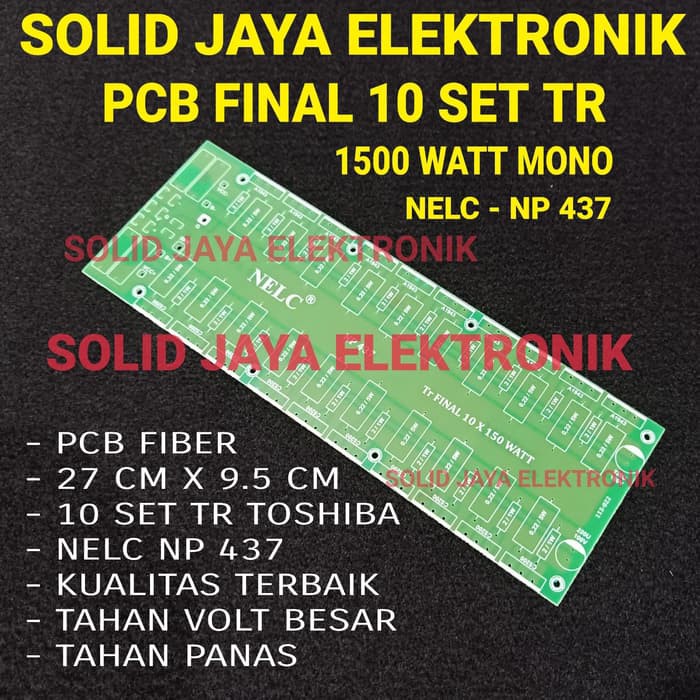 PCB FINAL PCB TR FIBER 10 TR SET TOSHIBA 1500W TRANSISTOR DRIVER PCB FINAL TOSHIBA SANKEN NELC N-437