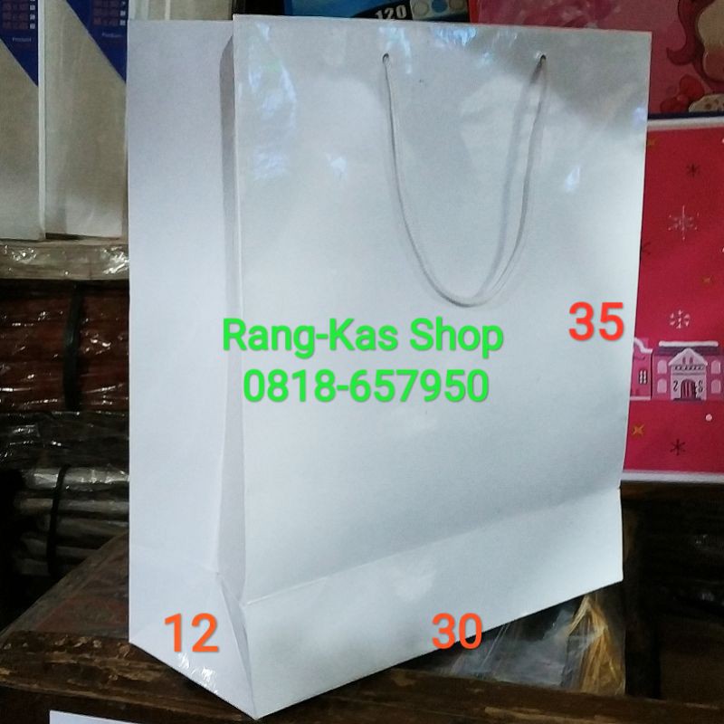 

Paper bag PUTIH x Folio Duplex Tebal Glossy