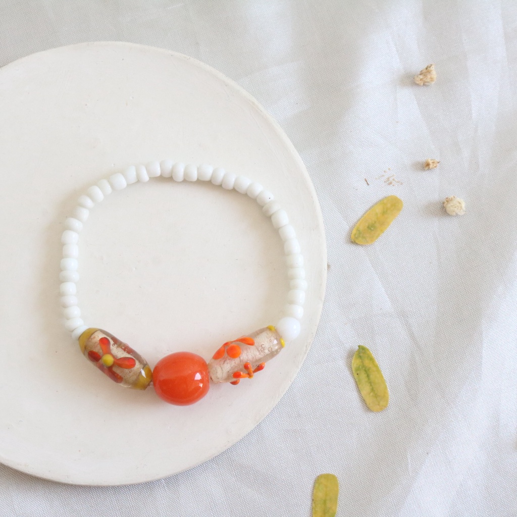 Gelang Fruti by Pagi / Etnik / Kalung Handmade / Boho / Glass Bead / Korean Fashion / Beads Unik / Warna Warni Wanita