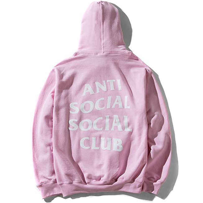 Hoodie Distro Anti Sosial Sosial Club B - Pink Premium