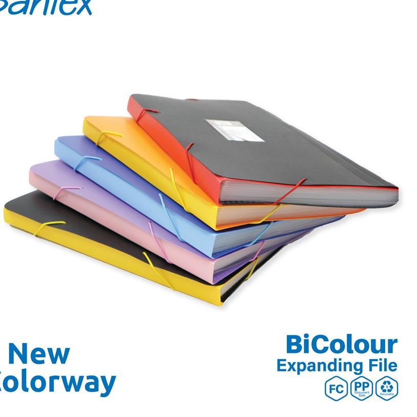 

Barang Bagus Bantex BICOLOUR Expanding File Folio 12 Pocket Lilac Muskypink - 3601 2174 T6T,,