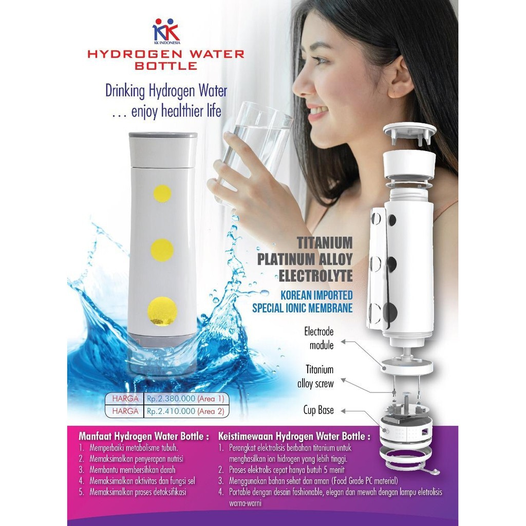 Promo Botol Mengubah Air Hidrogen KK Hydrogen Water Bottle KK Indonesia