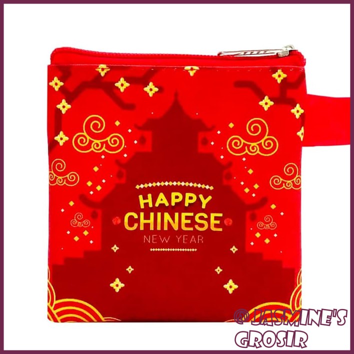 Dompet Pouch Angpao Imlek Wihara Happy Chinese New Year Red Envelope - IMLEK WIHARA
