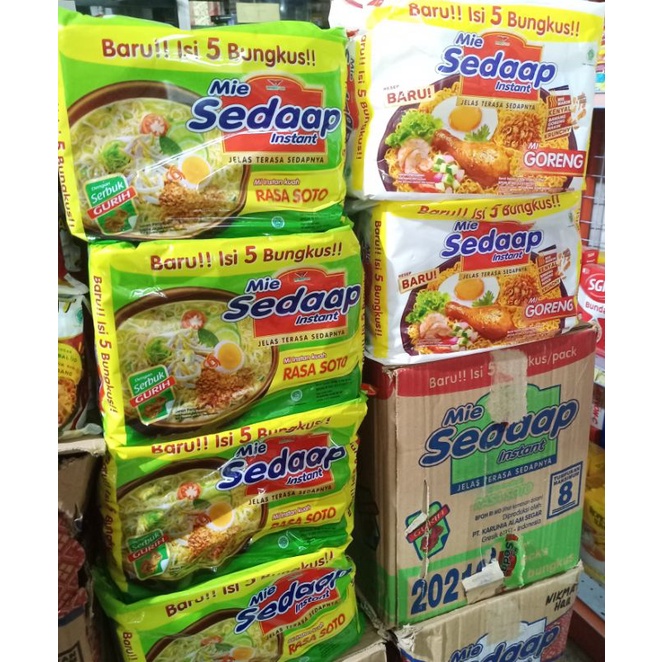 

MIE SEDAAP PAKET ISI 5 450g (5bks@90g)