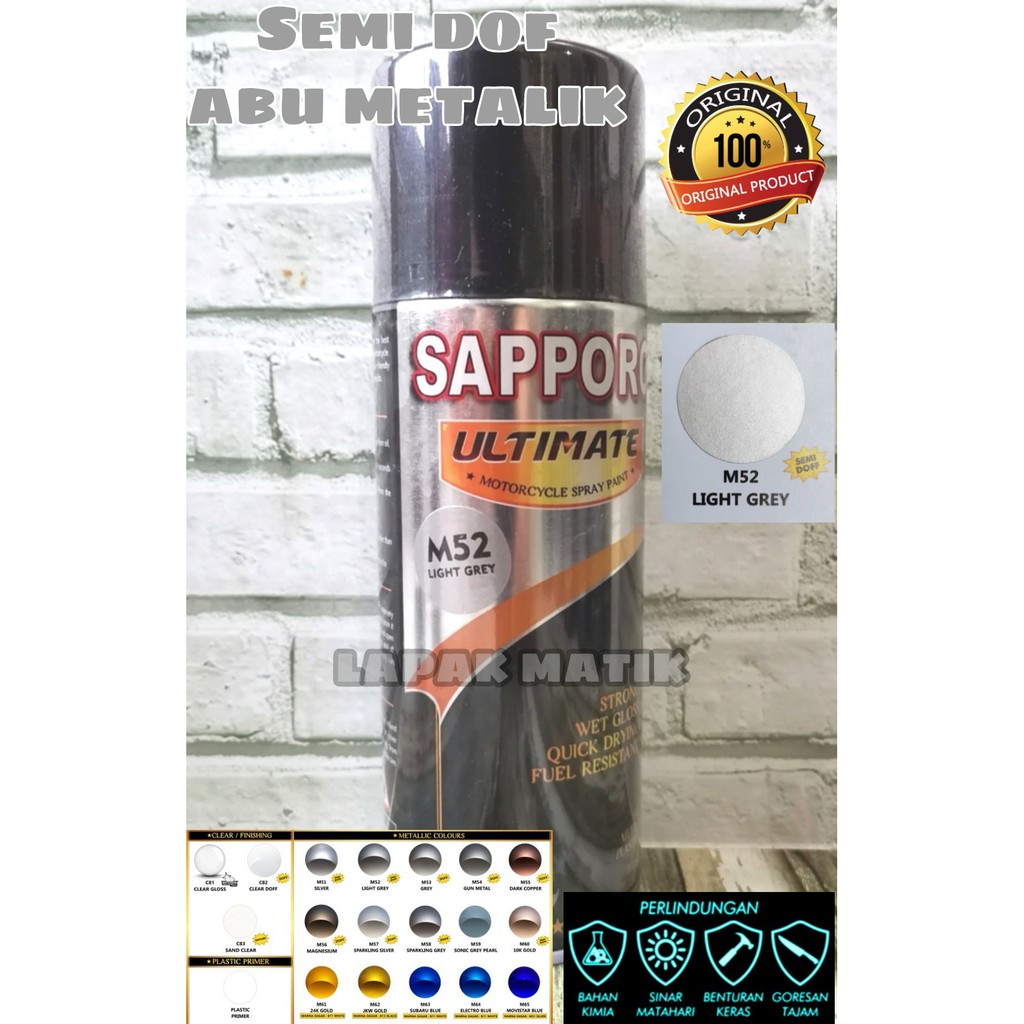 Paket Pilok Sapporo SILVER LIGHT GREY M51 M52 M53 400ML