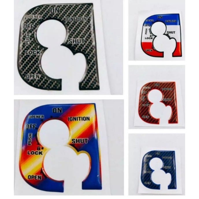 sticker emblem timbul kunci kontak vario techno 125 old 2012 2013 2014