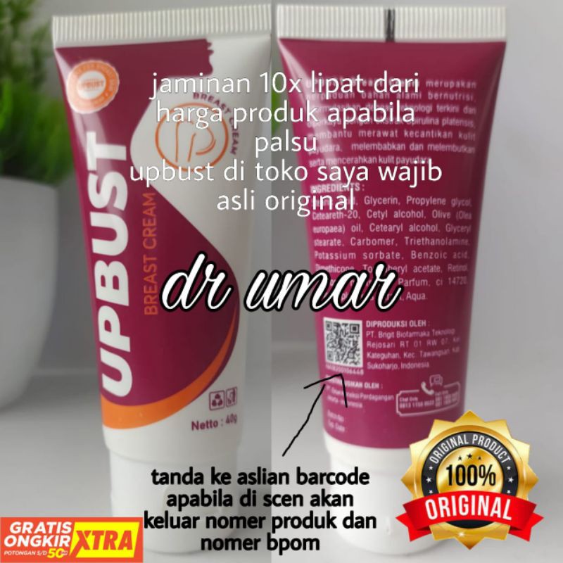 UPBUST CREAM PENGENCANG PAYUDARA ASLI ORIGINAL BPOM R1