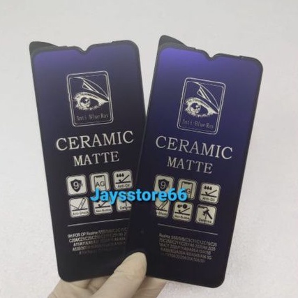 Tempered Glass Ceramic Anti Blue Matte Ray Screen Guard Anti Pecah Realme  C33 C30 C31 C35 C2 3 3i 7i 7Pro 8 8 Pro 2 Pro 5/5i/5s/6i/C3/C11/C12/C15/C20/C20A/C21/C25/C25s/C21Y/C25Y