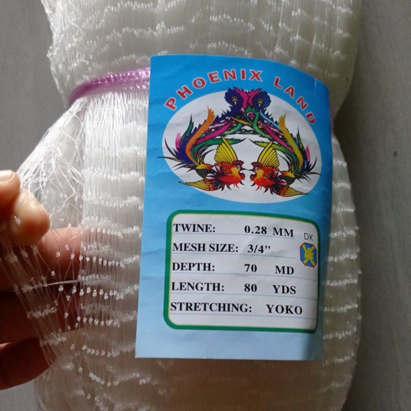 Jaring ikan bahan jala 0.28 3/4 inchi 70md/80yds yoko jaring ikan kecil piukat ikan jaring ikan senar nelayan jaring bahan anco