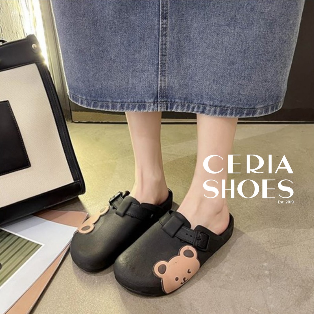 BALANCE Sandal Jelly Korean Bear Wanita Import Bahan Karet Halus Empuk Elastis Anti Slip