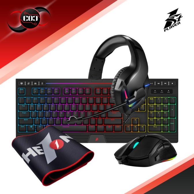 1STPLAYER Gaming DK9.0 Fire Dancing Kit (Mouse+Keyboard+Headset+MPad)