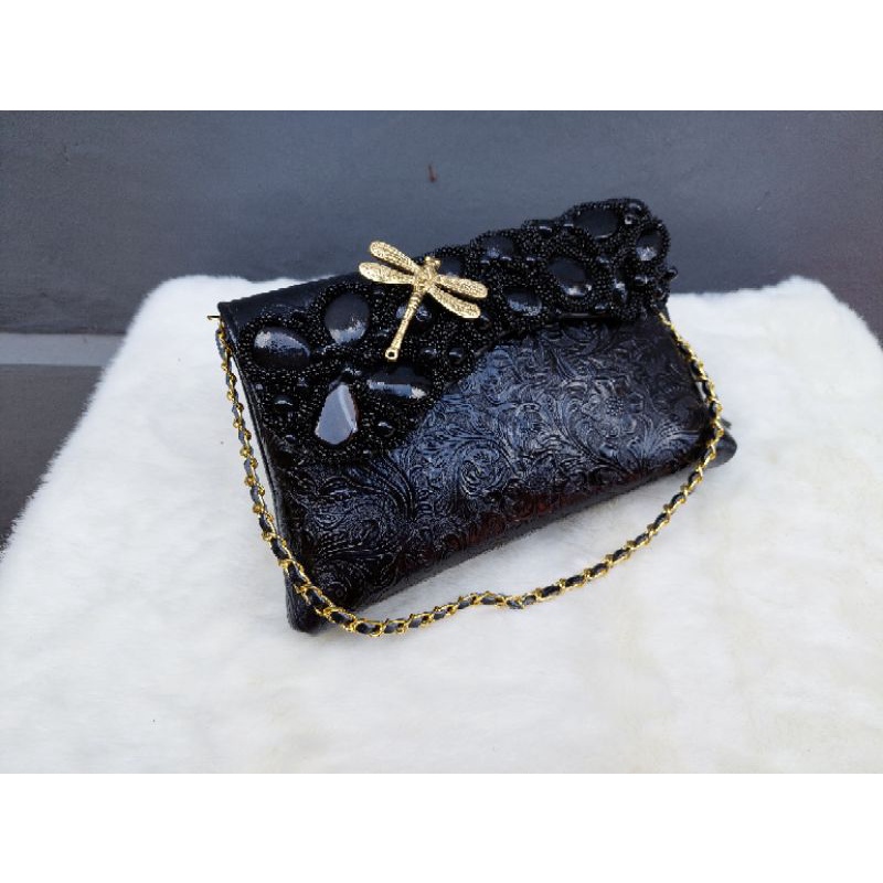 Clutch Kulit Sapi Wanita | Clutch Pesta | Tas Pesta Wanita | Tas Pesta Mewah | Tas Pesta Warna netra