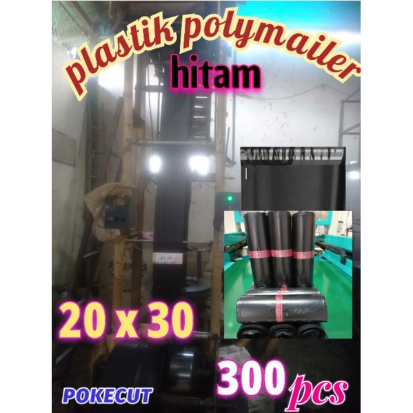 

Plastik Polymailer hitam pe 20 x 30 isi 300 lembar