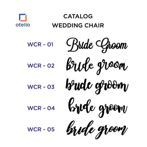 Wedding Chair Sign | Bride Groom | Dekorasi Kursi Pengantin