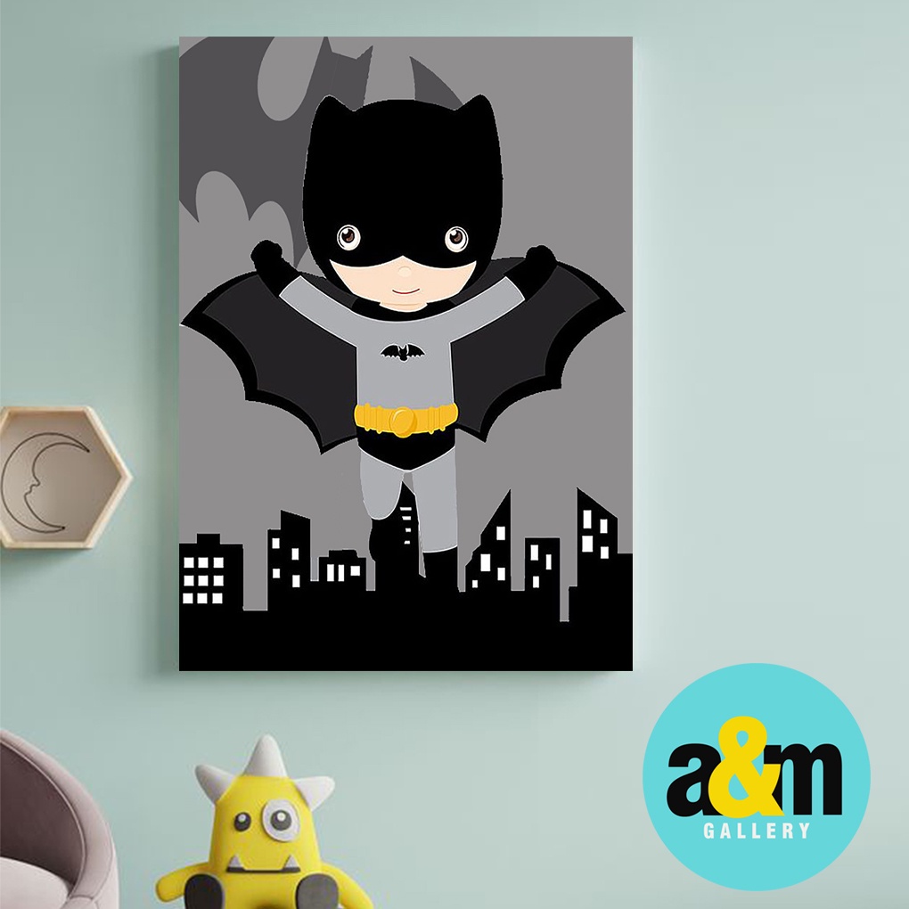 Hiasan Dinding Kamar Anak Tema Superhero (A4) Pajangan Anak Wall Decor Tema Pajangan Anak - A&amp;M