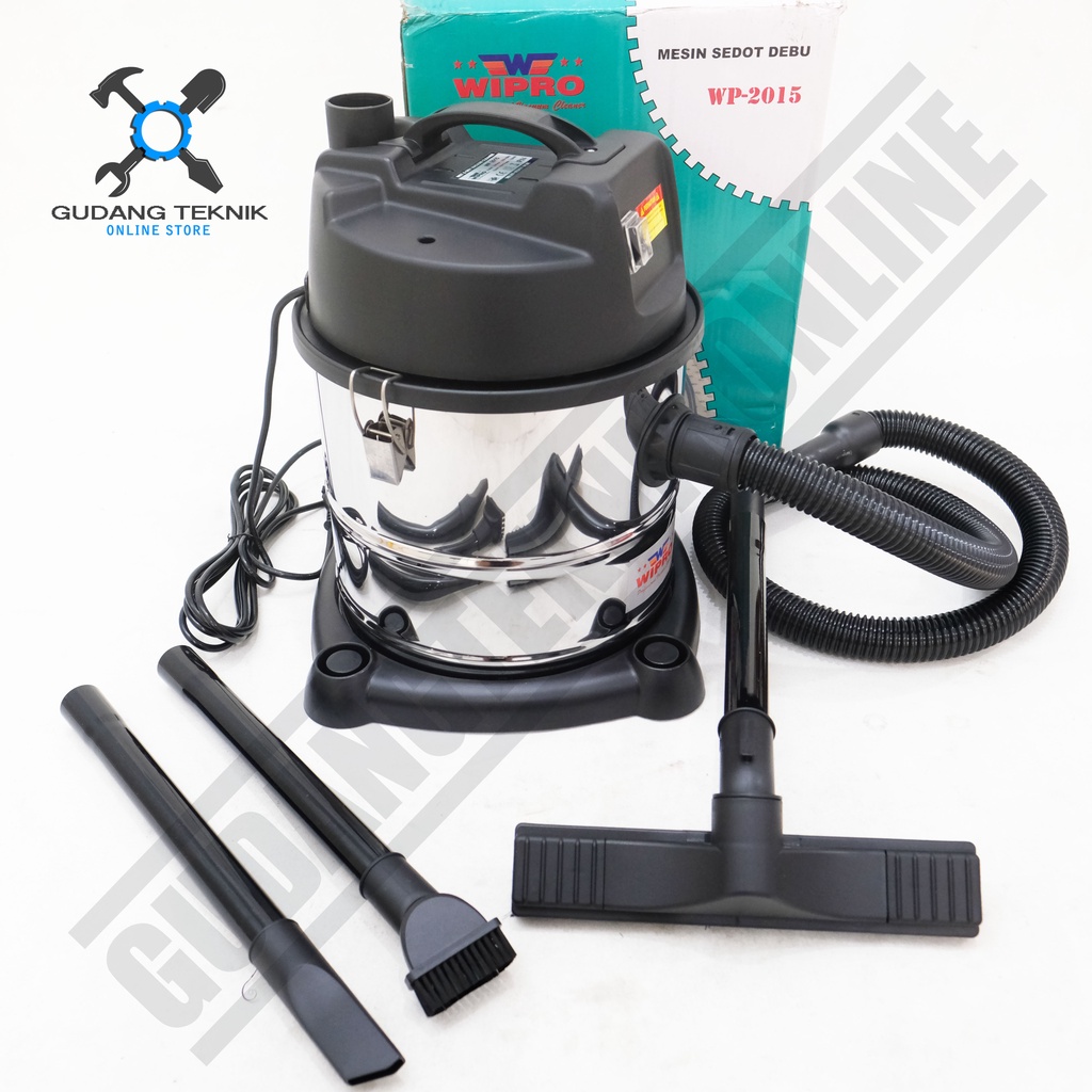 Vacuum Cleaner Wet &amp; Dry WIPRO 15L WP2015 / Mesin Penyedot Debu Basah &amp; Kering WIPRO WP 2015