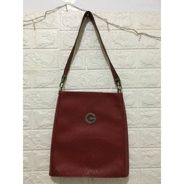 VINTAGE BAG GUCCI RED - PRELOVED / TAS GUCCI VINTAGE MERAH