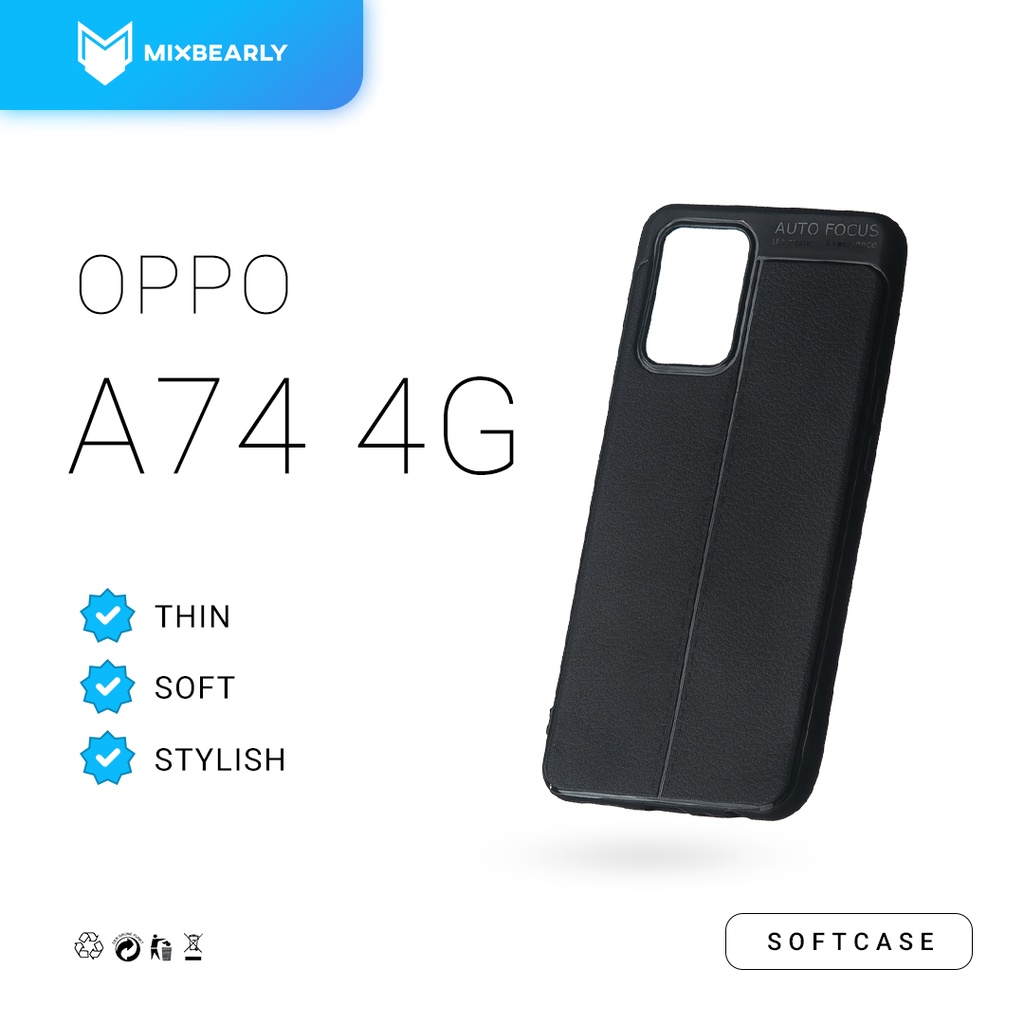 Soft Case Oppo A74 4G Corak Kulit