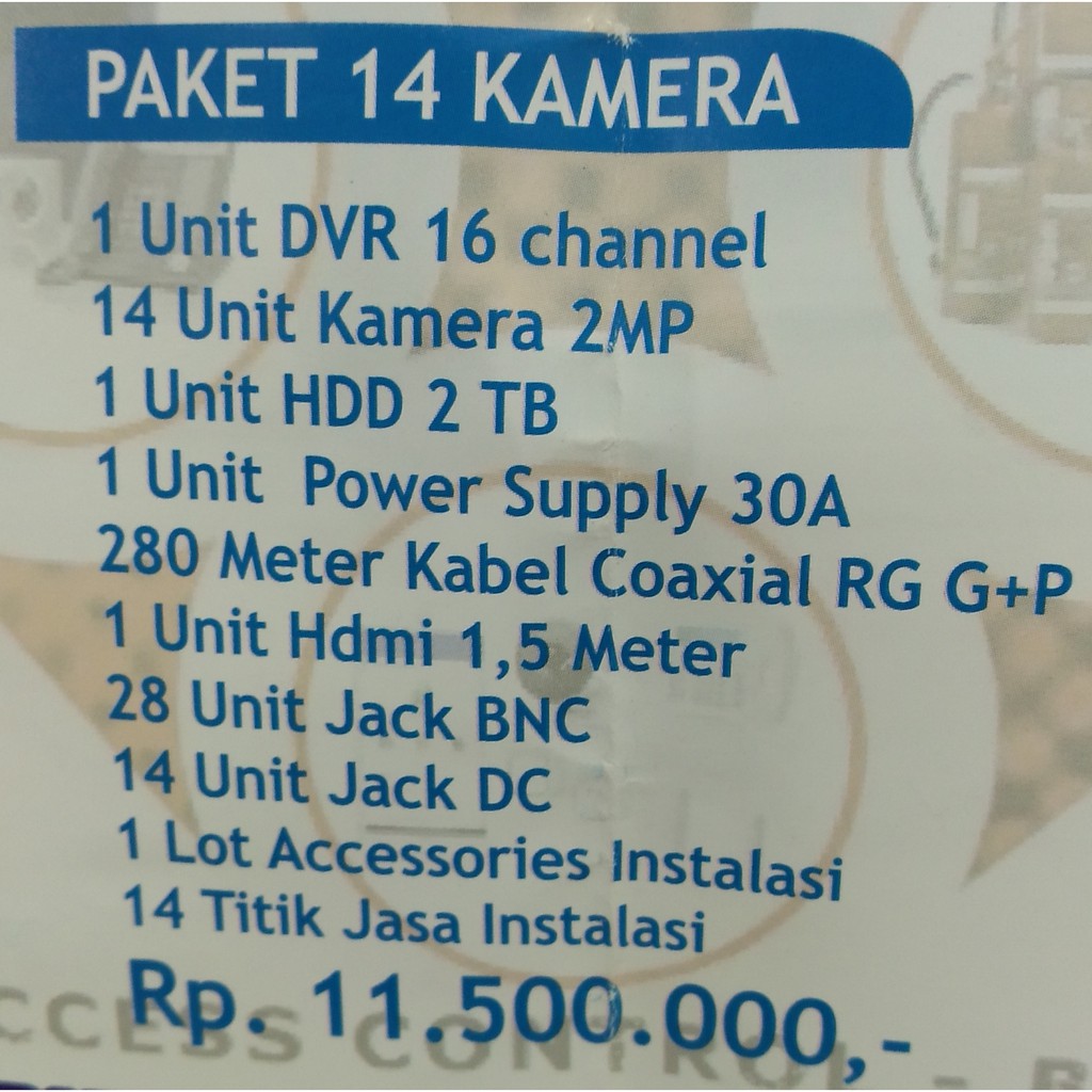 Paket cctv Hilook 14 kamera