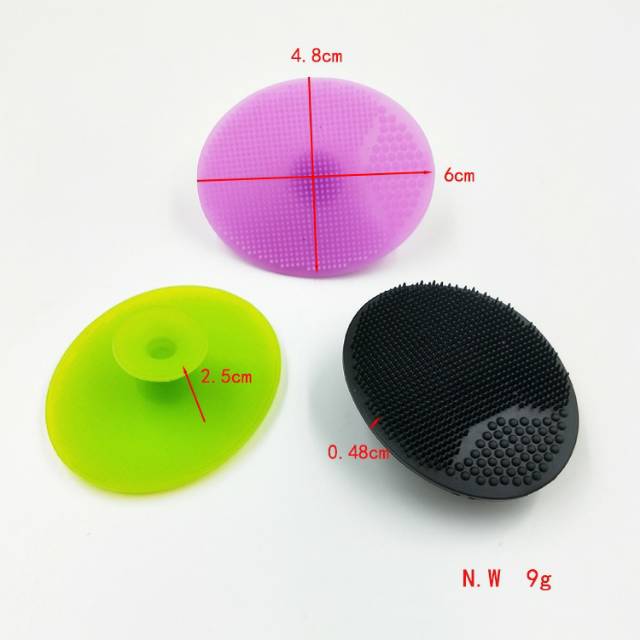 Facial Pad Pembersih Wajah Silicone Oval Sikat Pembersih Muka Pembersih Komedo