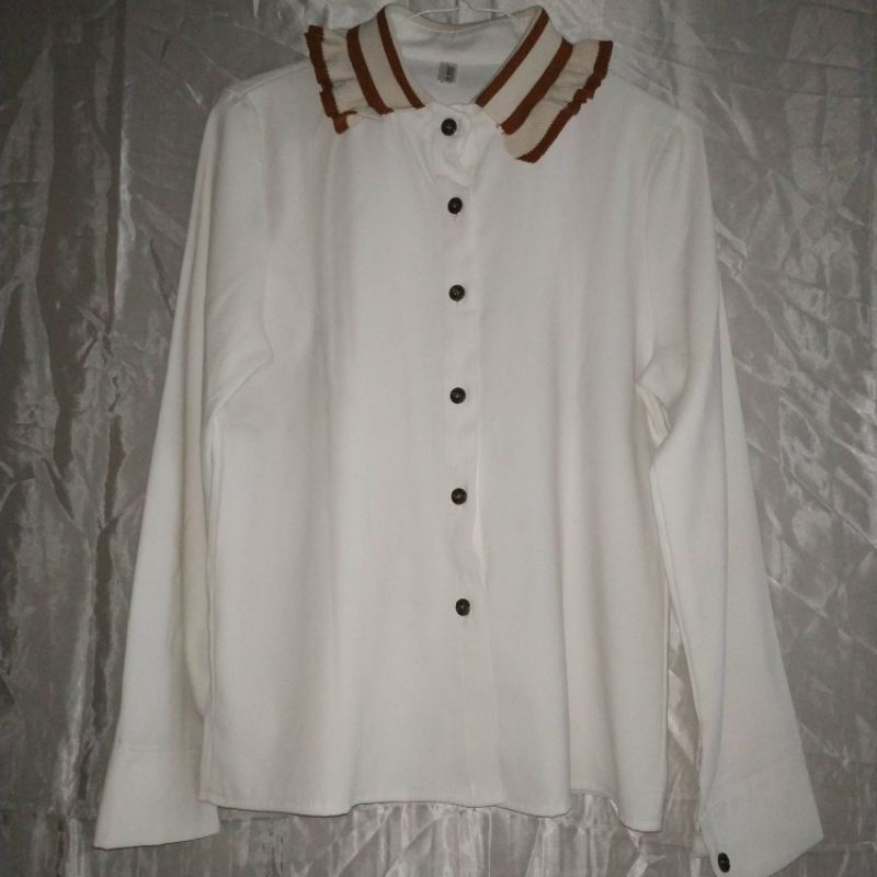 KEMEJA POLOS PUTIH | ATASAN WANITA | KEMEJA BAGUS | ATASAN POLOS | BAJU CASUAL