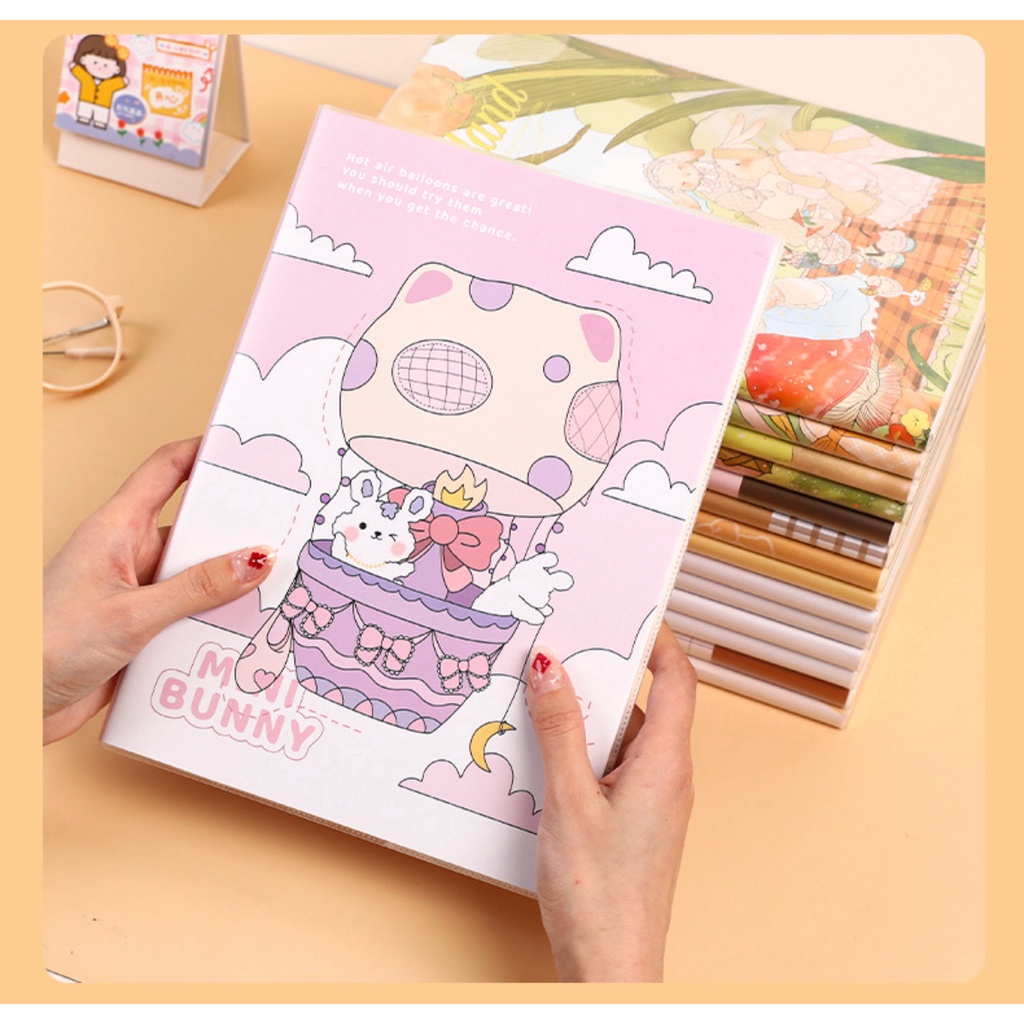 KENSHO Notebook B5 Aesthetic Lucu Import 95 Ply/ Diary / Journal / Bunny