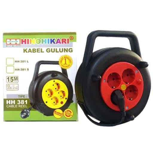 Kabel HINOHIKARI Kabel Gulung Kabel Roll Box Kabel HINOHIKARI STANDAR SNI 10m Full Rol