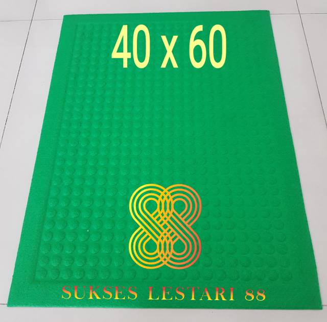 Keset Karpet Karet Full Bludru Anti Slip 40 x 60