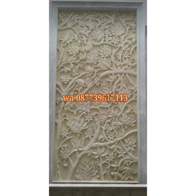 kerajinan batu ukir relief ornamen loster