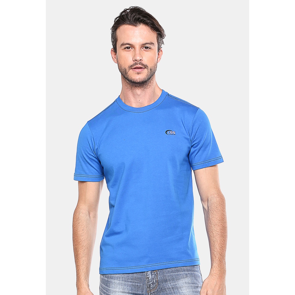 LGS - Kaos Pria - Lengan Pendek - Motif Polos - Warna Biru Navy - JTS.322.M1968F.01.C