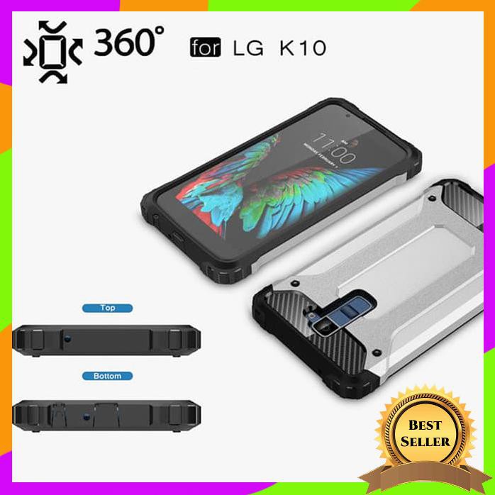 ACC HP CASE HYBRID KARBON LG K10 SOFT HARD SLIM CASING K430 2016 LTE
