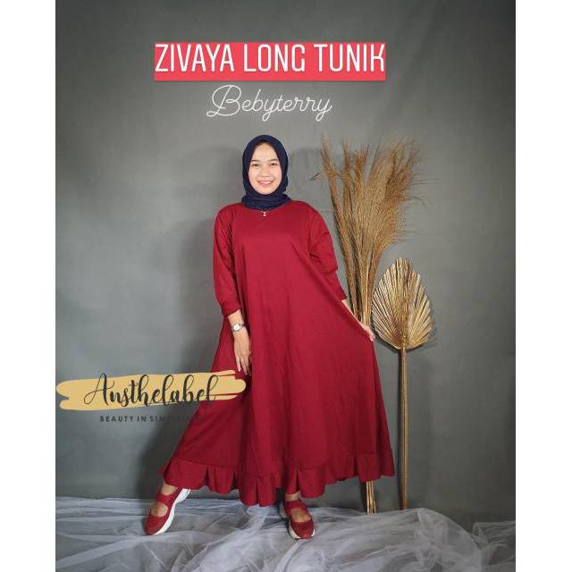 GAMIS CANTIK ZIVAYA LONG TUNIK BY ANSTHELABEL