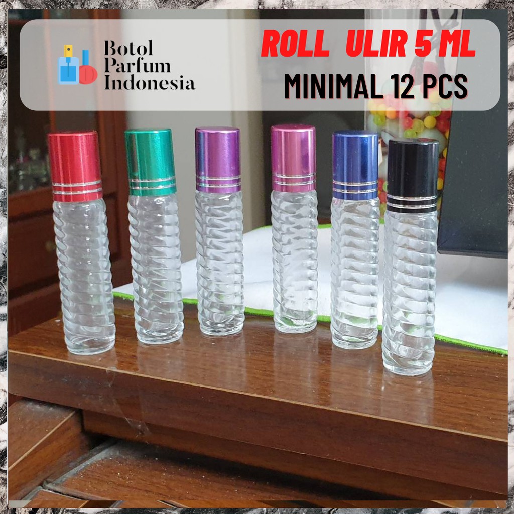 BOTOL PARFUM KOSONG ROLL ON KACA 5 ML (ROLL ULIR 5 ML)