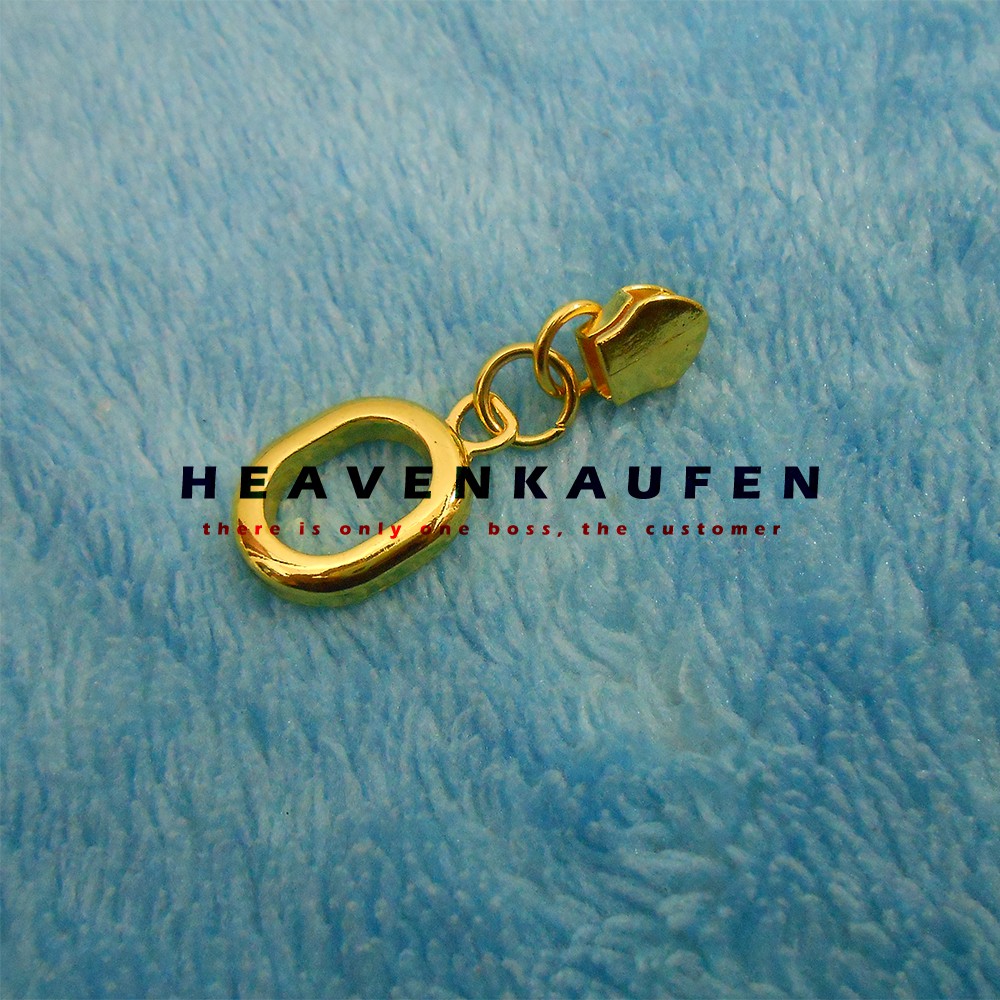 Kepala Resleting / Kepala Zipper Bagus Keren Model Huruf O Gold Emas No 5