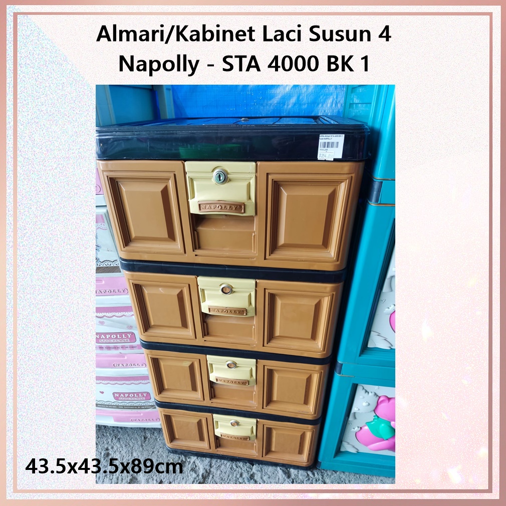 Almari Laci Susun 4 Napolly STA 4000 BK 1