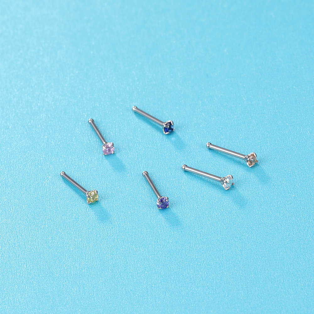 14pcs / Set Anting Tindik Hidung / Telinga Bahan Stainless Steel 20g