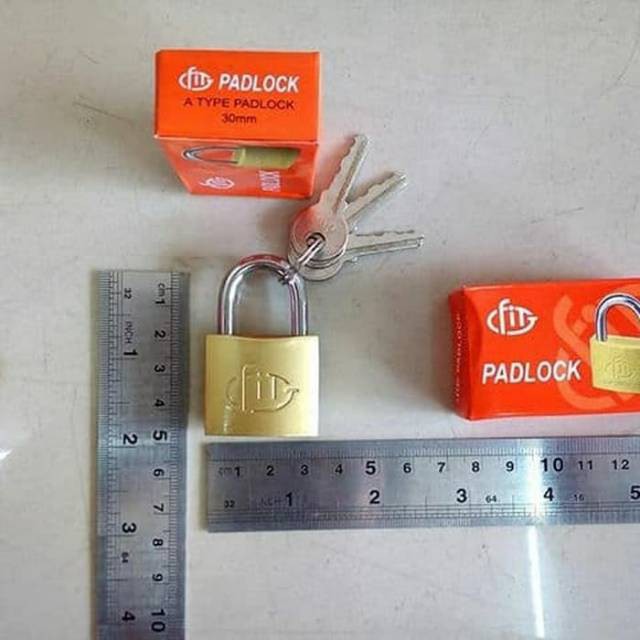 PADLOCK / GEMBOK KUNING UKURAN 30 dan 40 MM / GEMBOK MURAH / KUNCI GEMBOK RUMAH / GEMBOK MOTOR