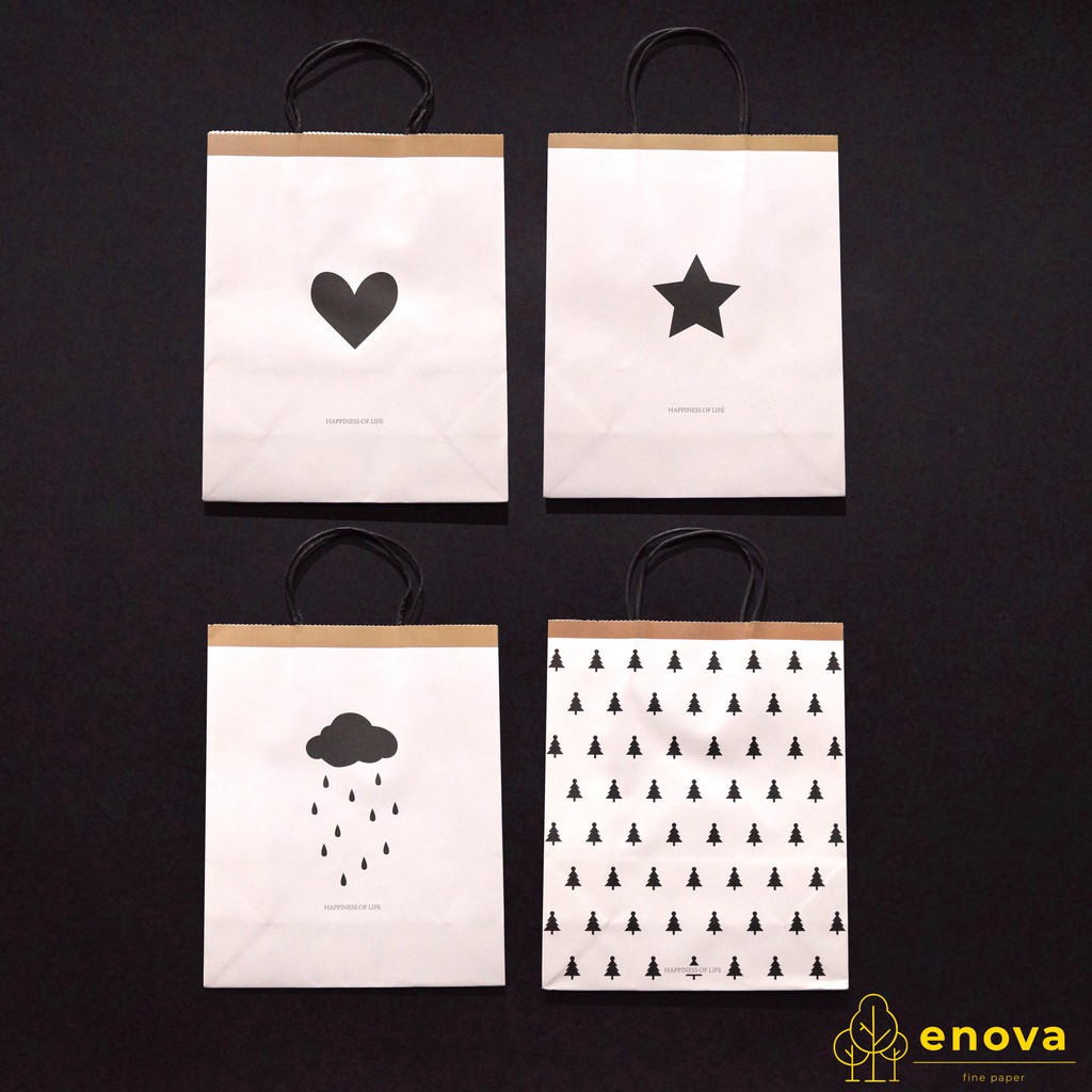 

Paper Shopping Bag / Gift Bag Simple Shapes Vertical 32x26cm