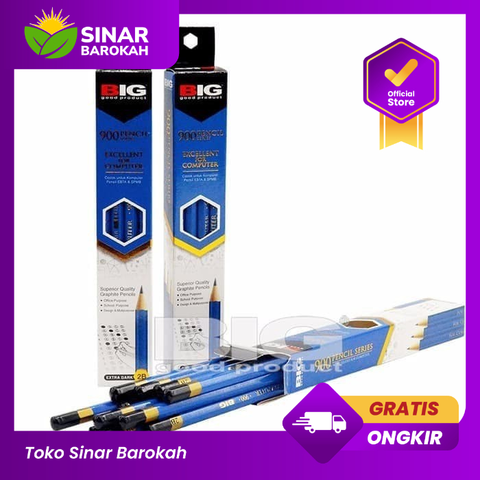 

PENSIL BIG 900 - 2B BIRU BIG / PACK