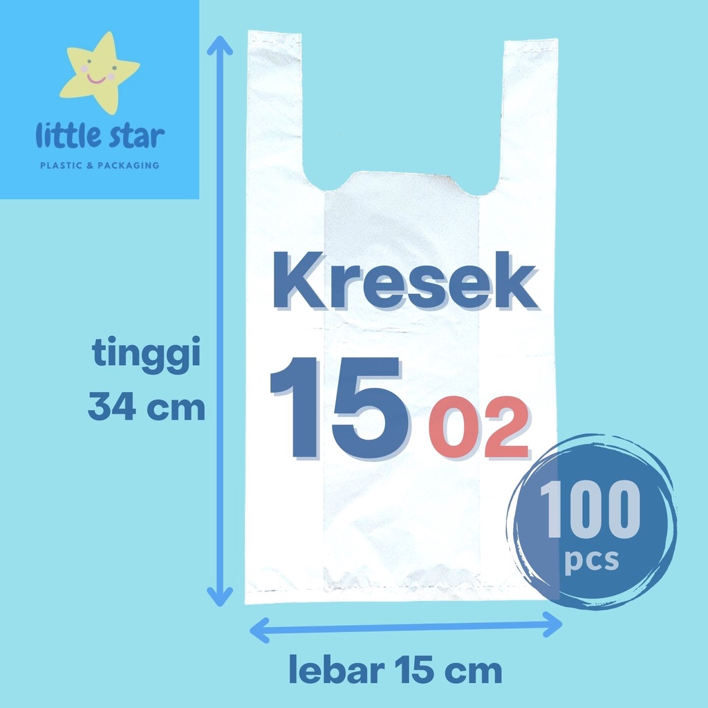 Kresek 15 cm tebal 02 HD Super Putih Plastik Singlet (Asoy)