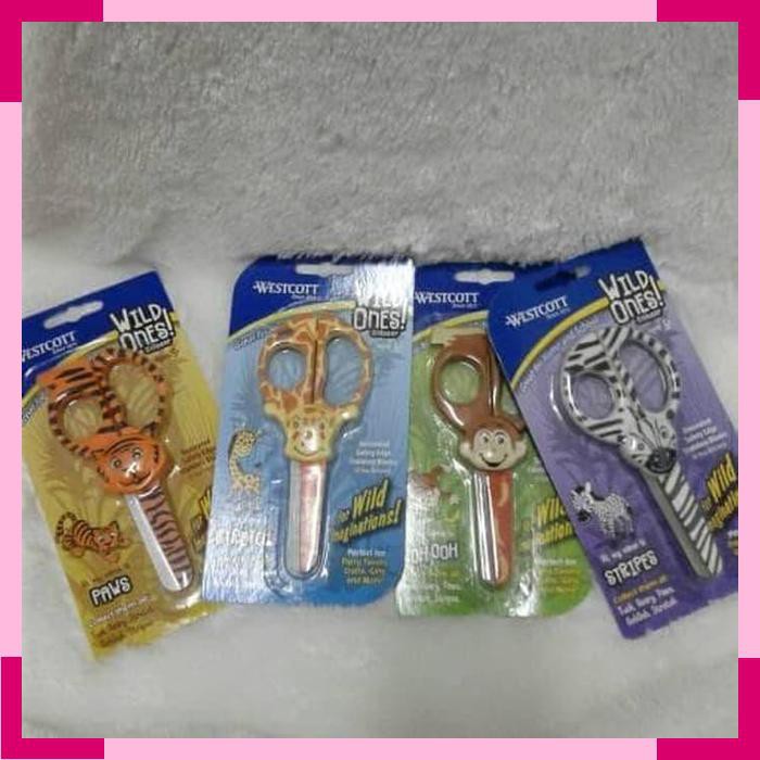 

Westcott Kid Scissors Wild Animal Gunting Safety Anak Karakter Hewan
