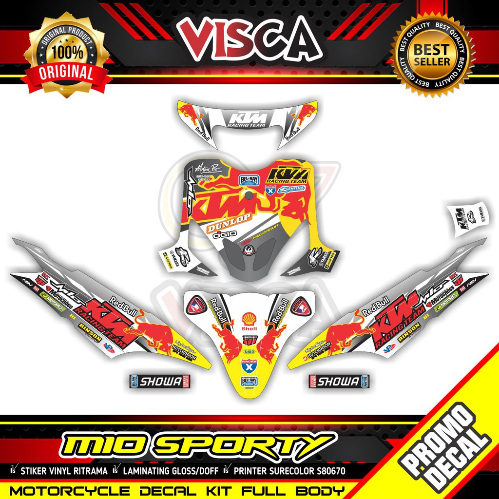 Decal Mio Sporty Full Body Stiker Mio Sporty Full Body Racing KTM Sporty