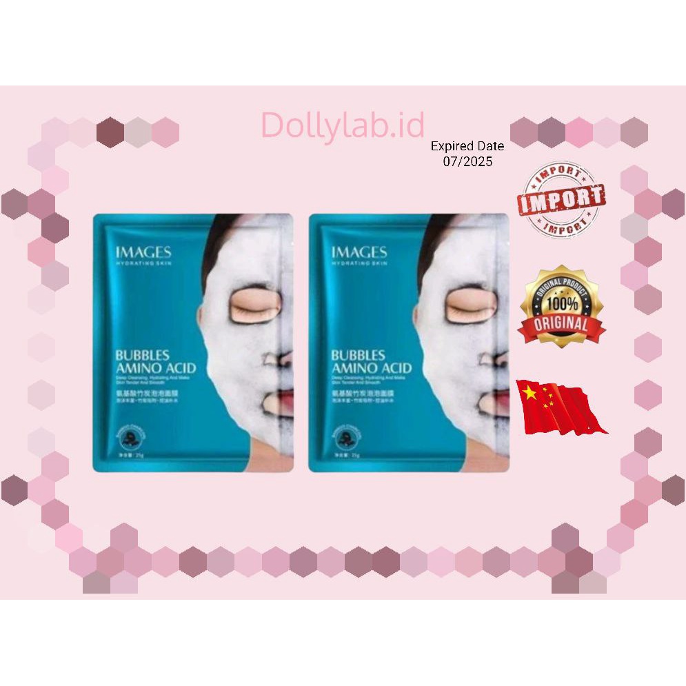 IMAGES BUBBLES FACIAL MASK Amino Acid masker wajah