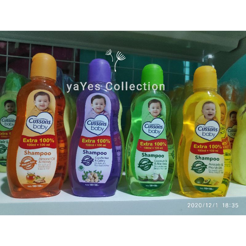 Shampoo cussons baby 200 ml 100 ml 50 almond oil &amp; honey shampo sampo bayi cuson cusons hair rambut