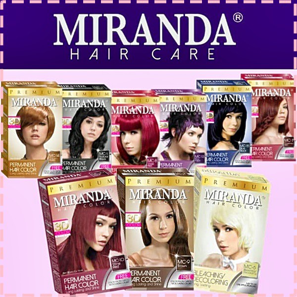 MIRANDA Premium Hair Color Cream 30mL + Peroxide 30mL Semir Cat rambut (VIC)