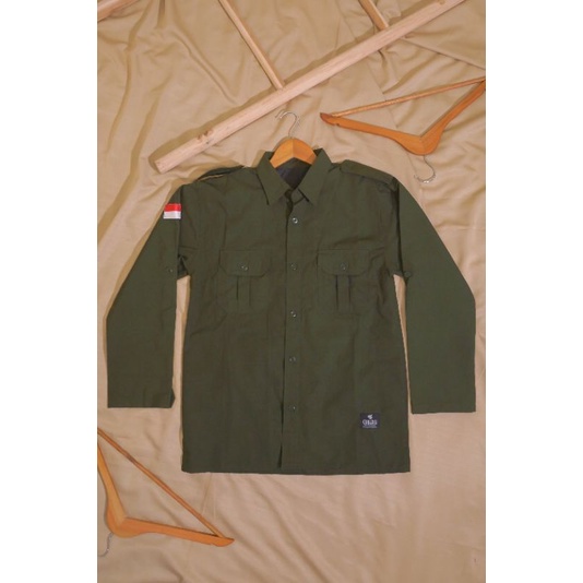 Kemeja Lapangan Workshirt PDL Lengan Panjang Workshirt Pria Wanita Comerch