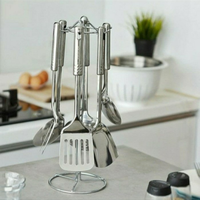

IDEALIFE IL 173 ORI Alat Masak Spatula Sutil Sodet Stainless & Holder